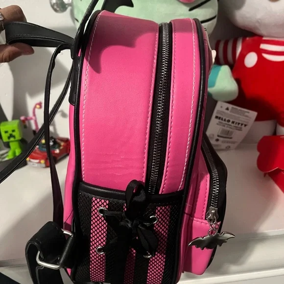 Monster High Pink and Black Bat-Wing Bag